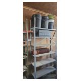 Metal Shelving Unit & Contents W36 H84 D12