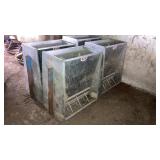 AP Stainless Steel 4x 2 Sided Pig Feeders