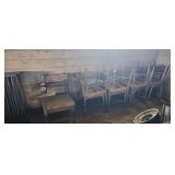 Wood Metal School Desk Chairs