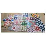 Vintage Quilt Squares Pieces
