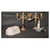 Vintage Lights Tested Metal Candelabras