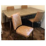 MCM Kitchen Table w/ Four Chairs, Chairs have