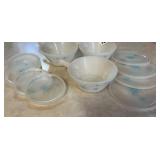Atomic Starburst Milk Glass Soup Bowl With Handle