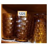 Indiana Glass Whitehall Amber Footed 6ï¿½ Water