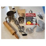 Vintage Kitchen Utensils Sifter Juicer Nut