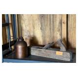 Oiler and Antique Wood Plane