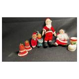 Vintage Kneehugger Elves Felt Santa Bells Candy