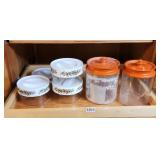 Tupperware Canisters Pyrex Spice of Life Glass