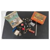 Jewelry Box and Menï¿½s Jewelry Lot