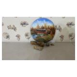 Paint Saw Blade Art 11ï¿½ Covered Bridge and Rocks