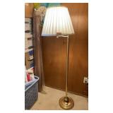 Brass Color Floor Lamp w/ Shade Base 10 in Dia.