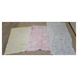 Vintage Chenille and Flannel Baby Blanket Lot
