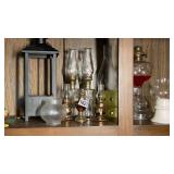 Oil and Candle Lamp Lot