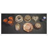 Vintage Copper jello Molds Mugs