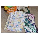 Afghan Wool and Tied Quilt Blanket Lot