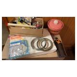 Sewing Notion Lot Hoops Scissors Hooks