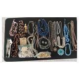 Costume Jewelry Lot Beaded Pearl like Necklace