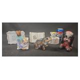 Vintage Frog Dog Planters Lot