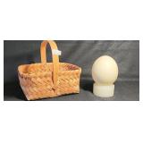 Ostrich Egg Preserved Hollow Basket