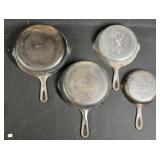Griswold 4Pc Small Logo #3,5,6, 7 Cast Iron