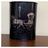 Vintage Harvell Kilgore USA Tin Metal Trash Can