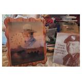 John Wayne Wall Clock Battery Untested Metal Wall