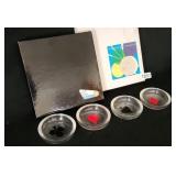 Original Box Ash Tray Set S-274 Trump Federal