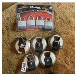 4 Pack Master Lock 3008D Laminated Steel Padlock