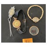Ladies Watch Lot Bulova Gold Filled Hafis Watch