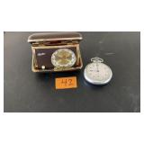 Hamilton Pocket Watch and Linden Travel Alarm