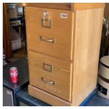 Wood File Cabinet (Locking) W16 H26 D17