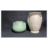 Brush McCoy Pottery Art Vase Vellum Mottled Green