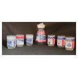 Glass Juice Pitcher and Six Tumblers Apollo 12