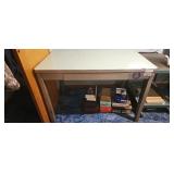 1950s-60s Steel Tank Desk w/ Drawer Laminate Top