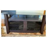 Storage Organizer Entertainment Glass Top 46 x 23
