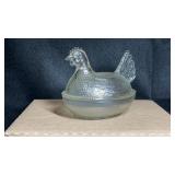 Indiana Glass Hen on Nest 6ï¿½ Clear