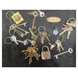 Vintage and Antique Key Lot Skeleton Car House