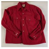 TAPATCO 100% Red Wool Button Long Sleeve 1950ï¿½s