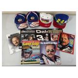 Dale Earnhardt Magazine Lot and NASCAR Hats 15 &