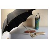 Cotton Umbrella Engraved Monogrammed Handle