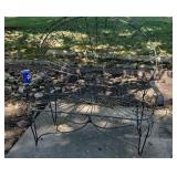 Decorative Metal (Iron?) BenchW50 H52 D22