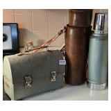 Vintage Metal Lunchbox Stanley Thermos and