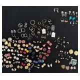 Earrings Costume Jewelry Lot Western Hoops Gold