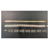 Silver Marked 925 Italy Bracelet Lot 32g
