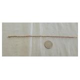 Gold Rope Chain Bracelet 8 inch 6.4g marked 14k