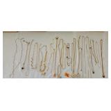 Vintage Goldtone Jewelry Necklace Lot