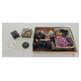 Muncie Central Bearcat Pinback Trinket Box Ring