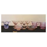 Pink and Purple Glassware
