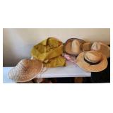 Windbreaker Jacket Straw Hats Stick with Wound
