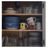 Contents of Cabinet Lenox Dessert Christmas Blue
